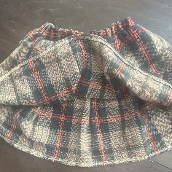 $3-Scottish Plaid Skirt - Black, Cream, and Orange - Picture 6 of 9